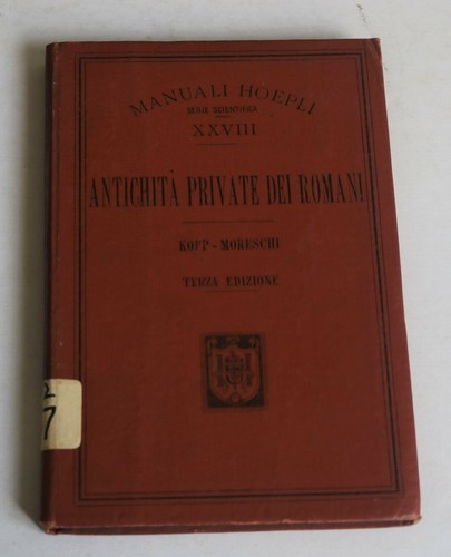 Manuale hoepli antichita - manuale,