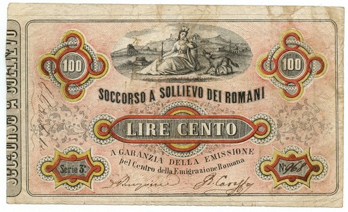 100 lire soccorso sollievo - lire,